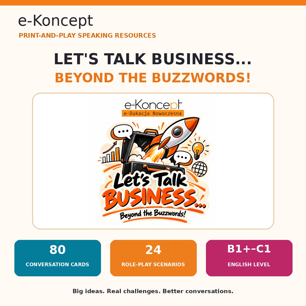 LET'S TALK BUSINESS… BEYOND THE BUZZWORDS! Karty konwersacyjne - obrazek 6