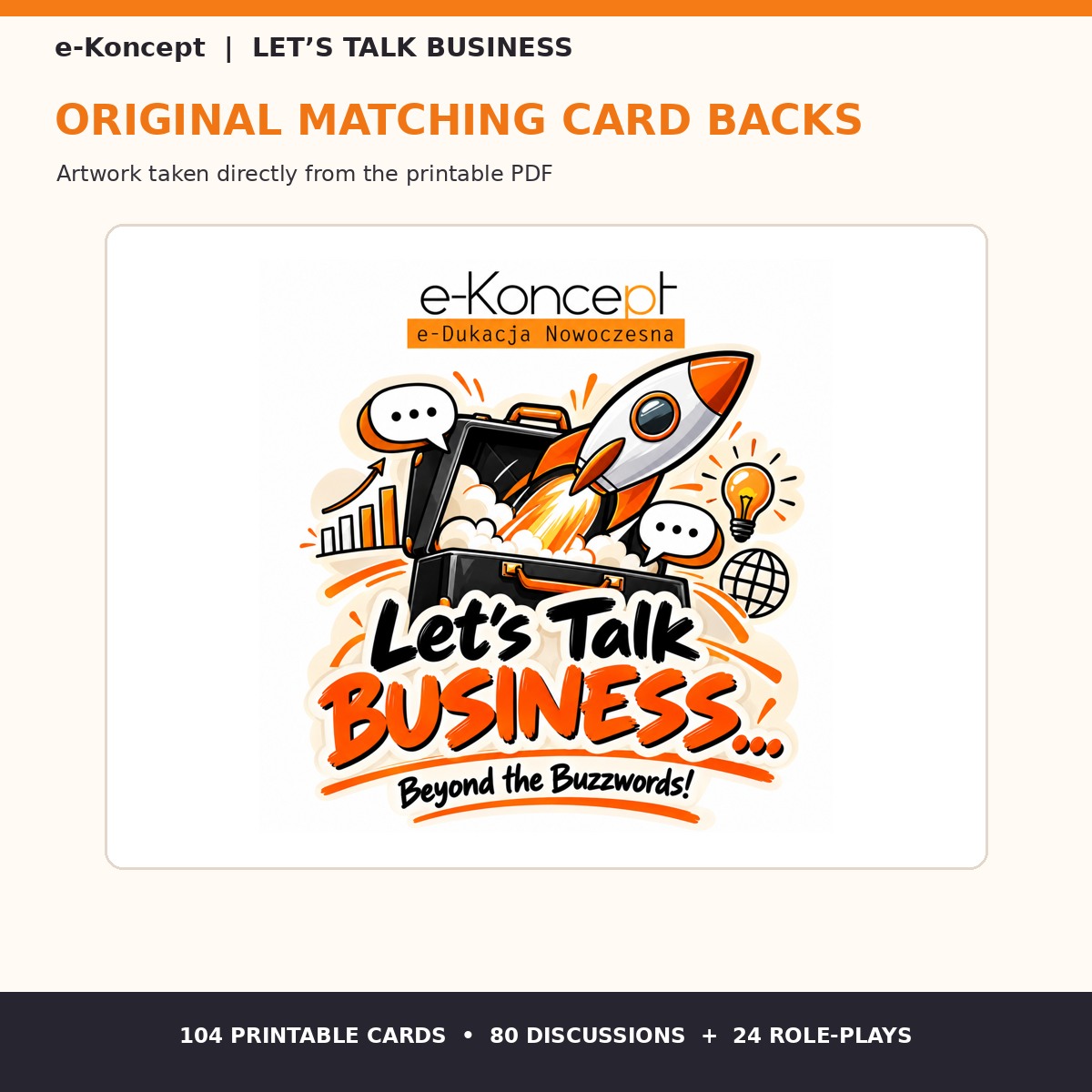 LET'S TALK BUSINESS… BEYOND THE BUZZWORDS! Karty konwersacyjne - obrazek 5