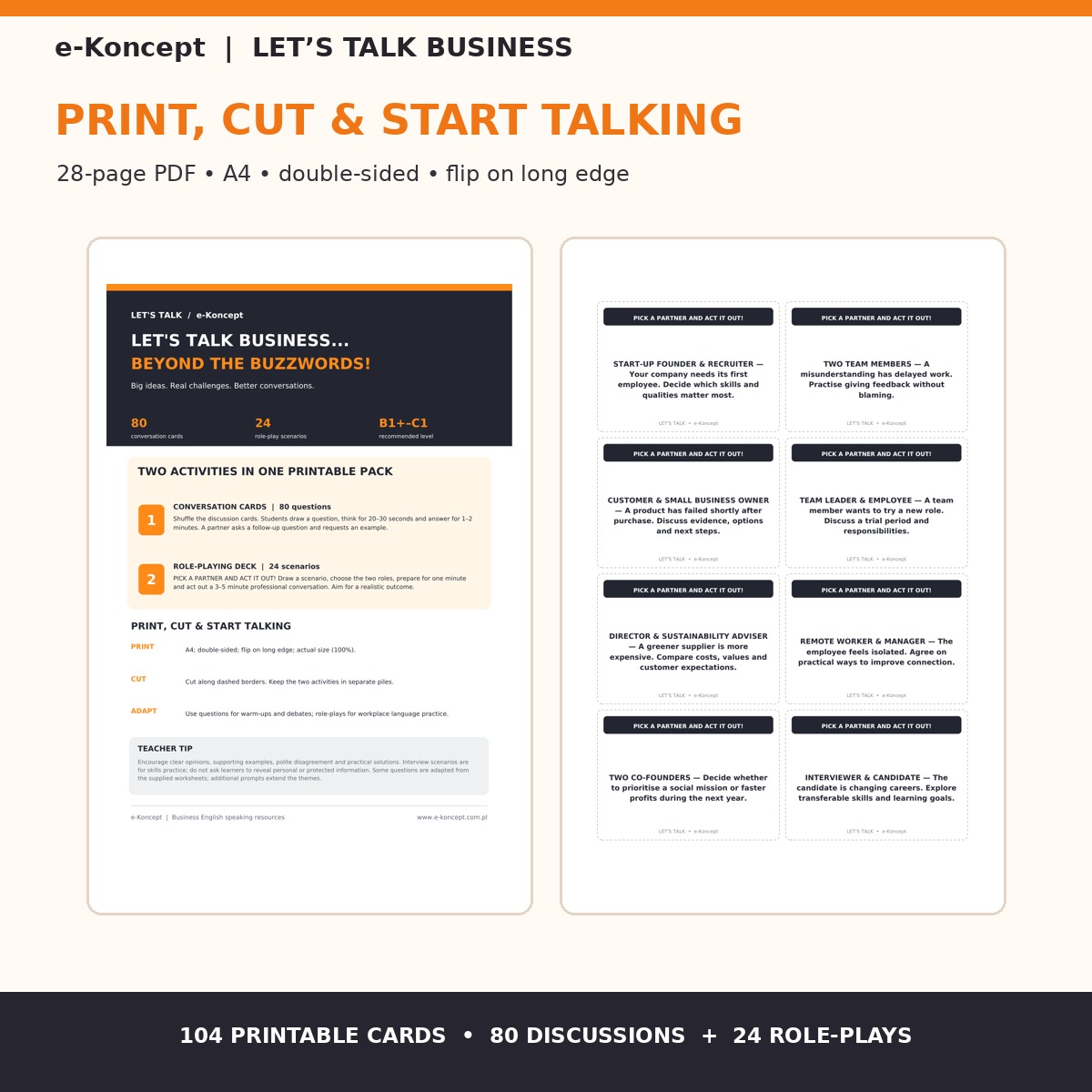 LET'S TALK BUSINESS… BEYOND THE BUZZWORDS! Karty konwersacyjne - obrazek 4