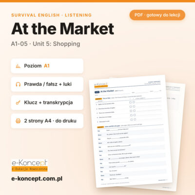 A1-05 At the Market – Survival English Listening A1 (PDF)