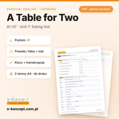 A1-07 A Table for Two – Survival English Listening A1 (PDF)