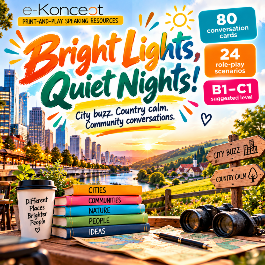 BRIGHT LIGHTS, QUIET NIGHTS! Karty konwersacyjne