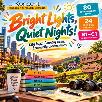 BRIGHT LIGHTS, QUIET NIGHTS! Karty konwersacyjne