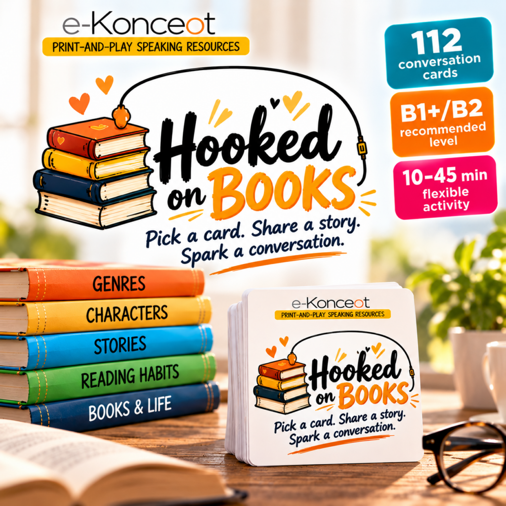 Let' talk: HOOKED ON BOOKS? Karty konwersacyjne