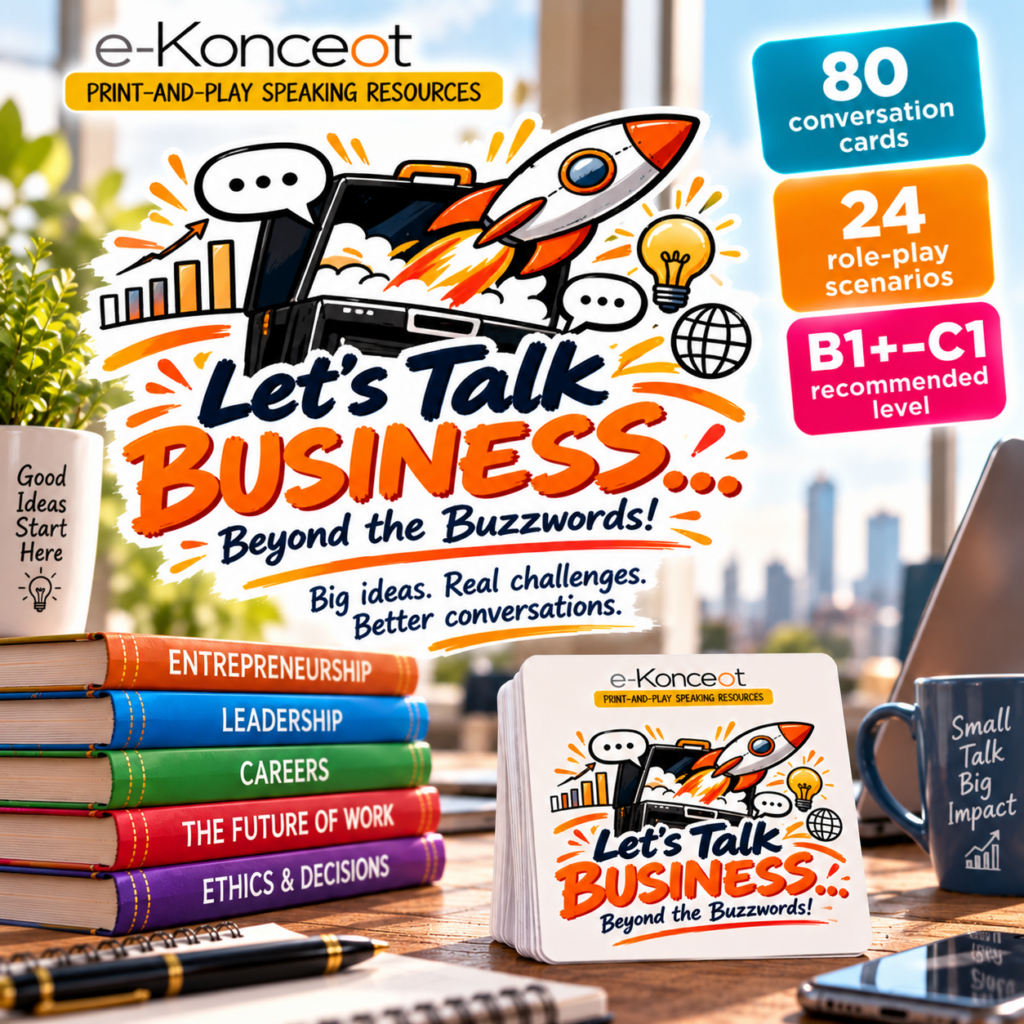 LET'S TALK BUSINESS… BEYOND THE BUZZWORDS! Karty konwersacyjne