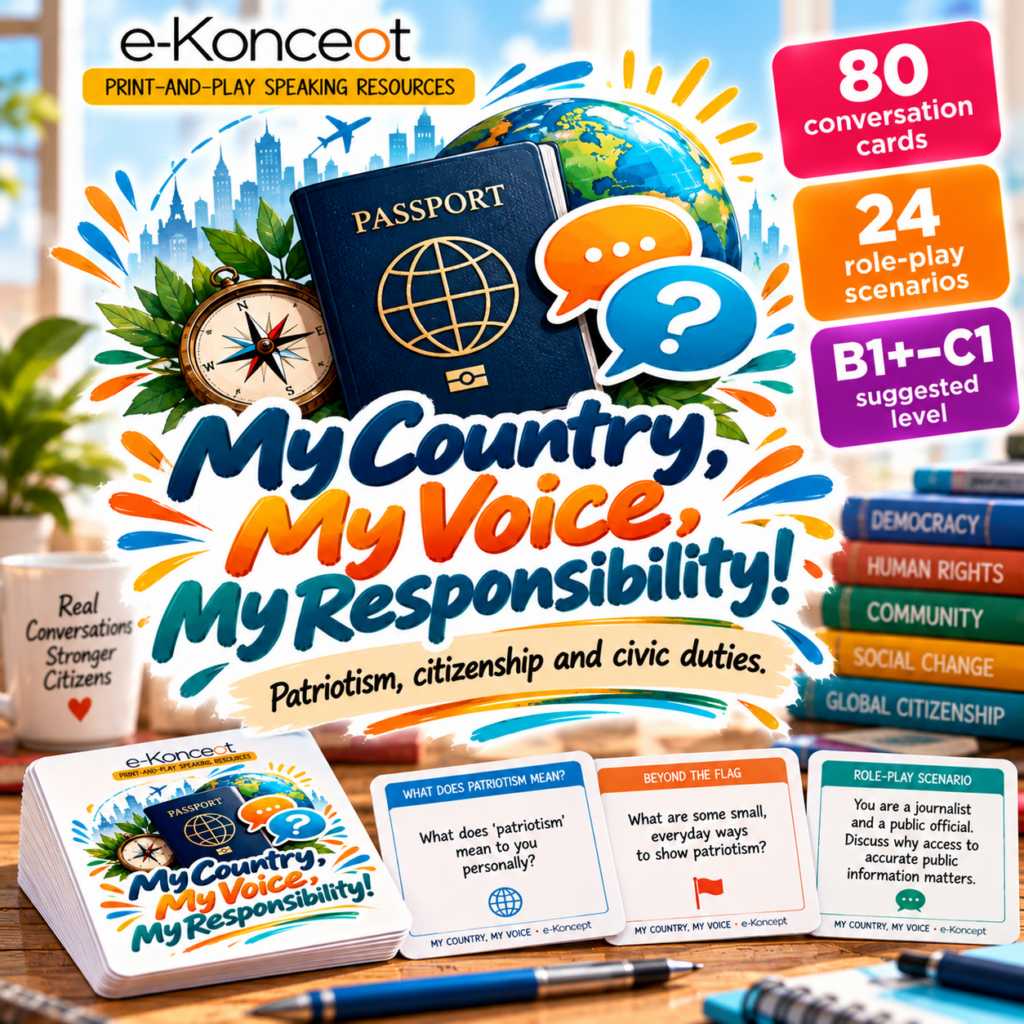 MY COUNTRY, MY VOICE, MY RESPONSIBILITY! Karty konwersacyjne