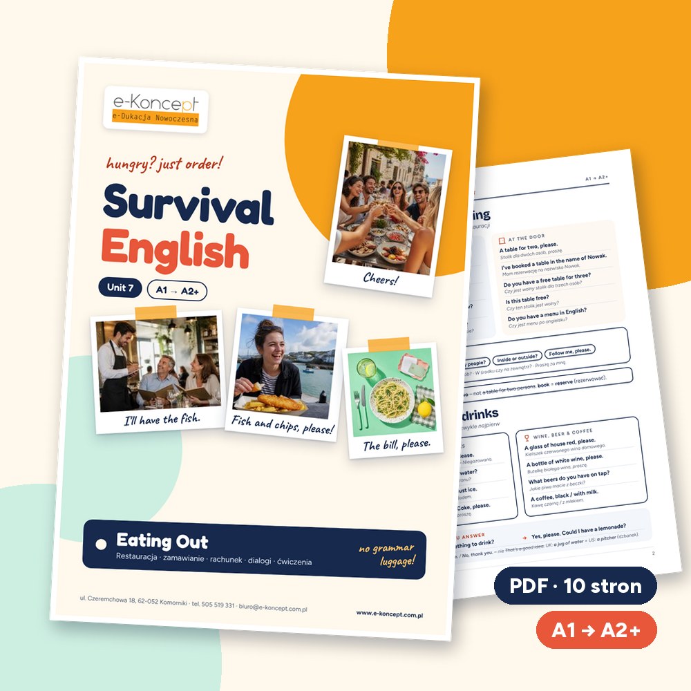 Survival English Unit 7 – Eating Out