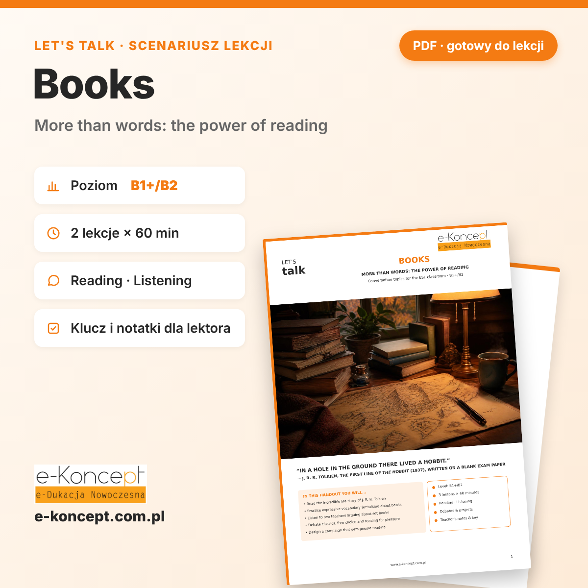 Let’s Talk: Books – More Than Words – scenariusz lekcji