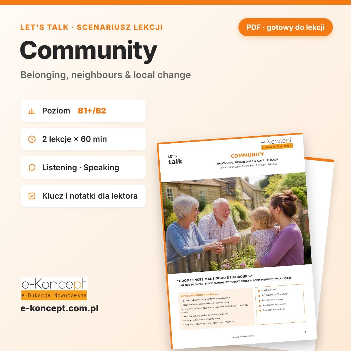 Let’s Talk: Community – scenariusz lekcji