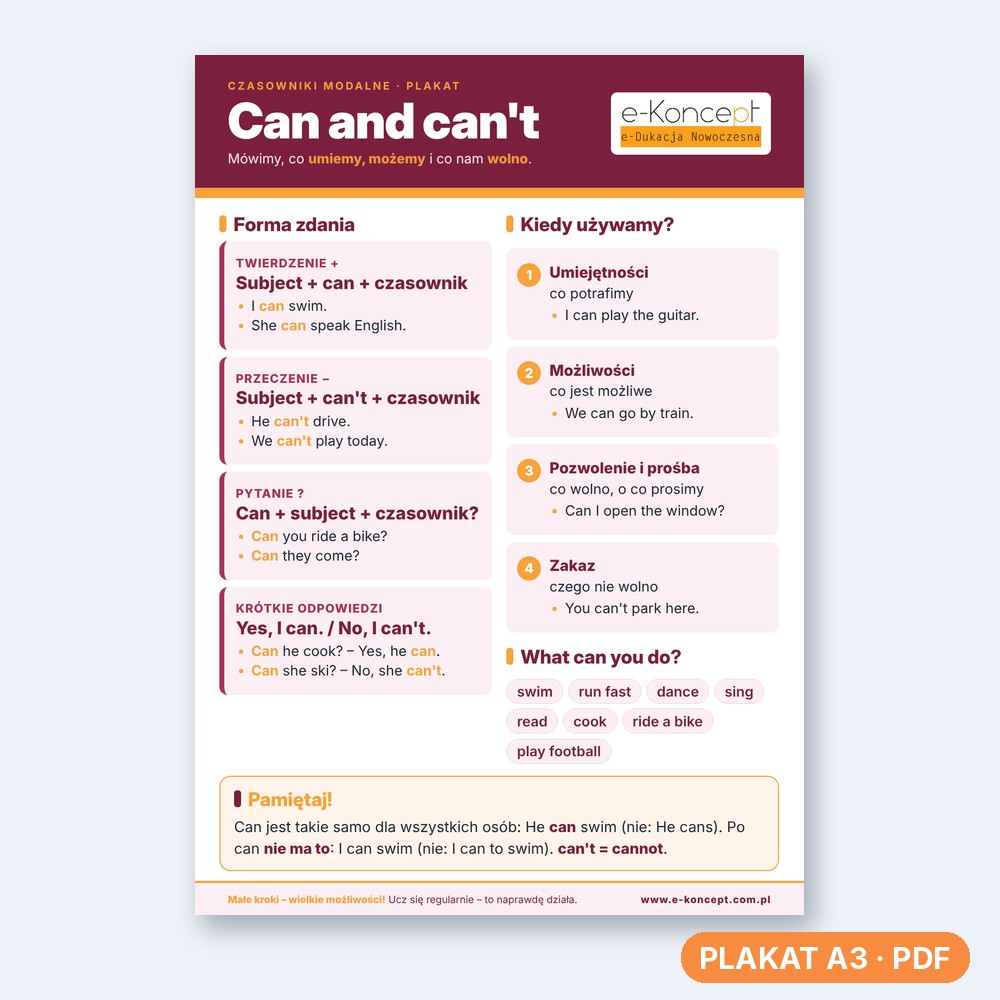 Can and Can't - Plakat