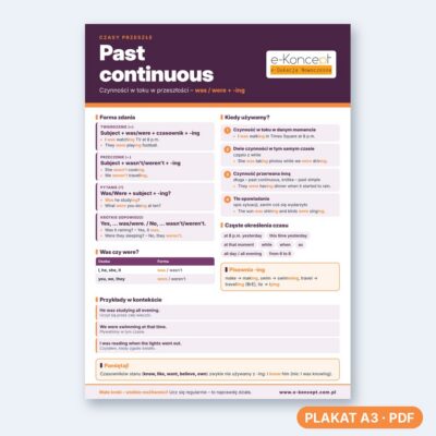 Past continuous - Plakat