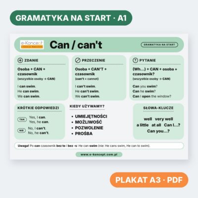 Can / can't – Plakat (na start)