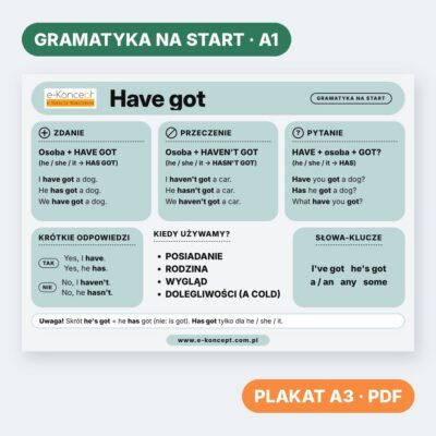 Have got – Plakat (na start)