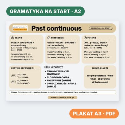 Past continuous – Plakat (na start)